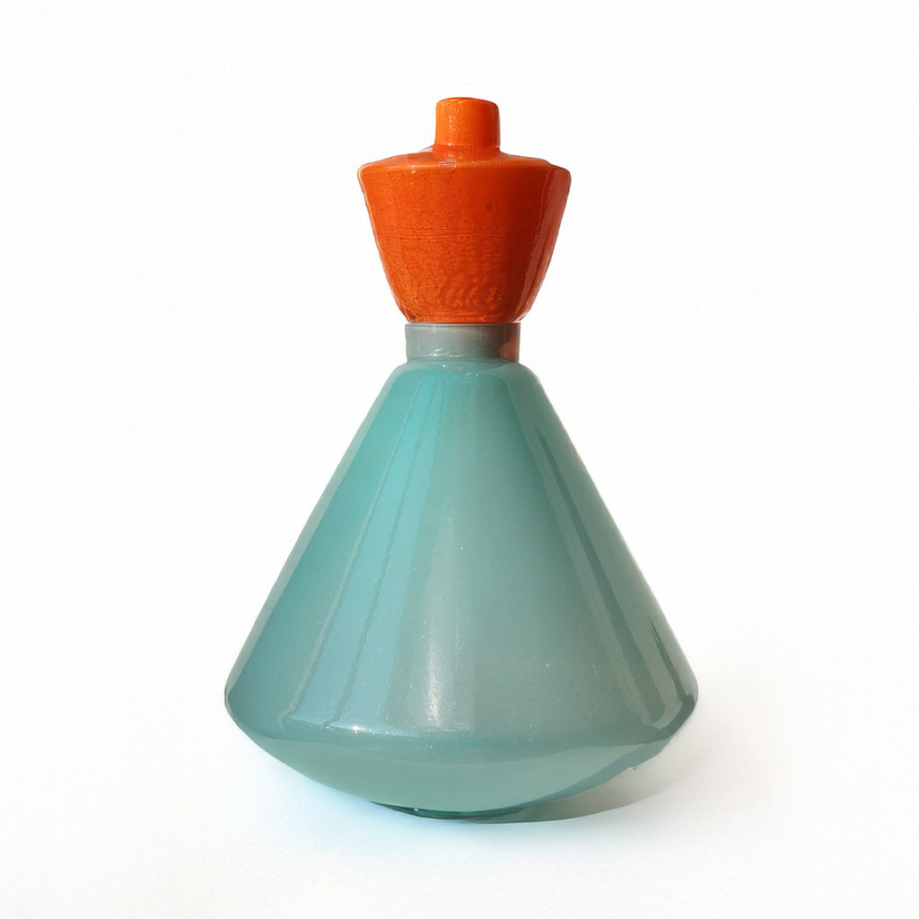 Glass Vase (Orange Buste - Blue Jupe)