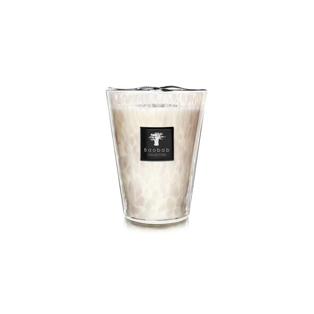 White Pearls Big Candle