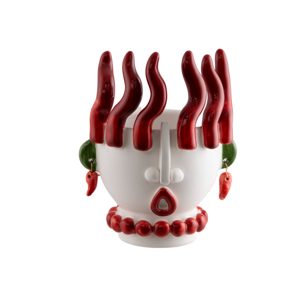 Ifigenia Small Head With Peppers And Earrings