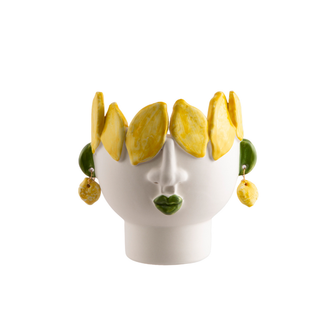 Filomena Small Head With Lemons And Earrings