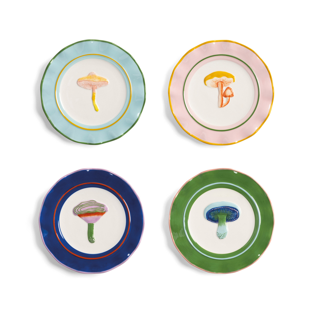 Mushroom Magic Plates set of 4